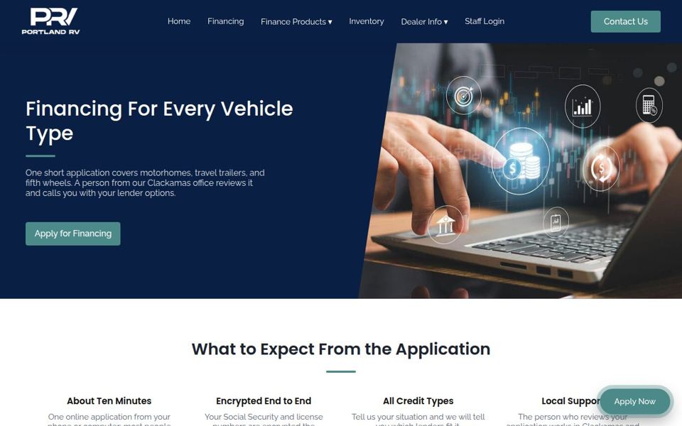 Portland RV LLC home page